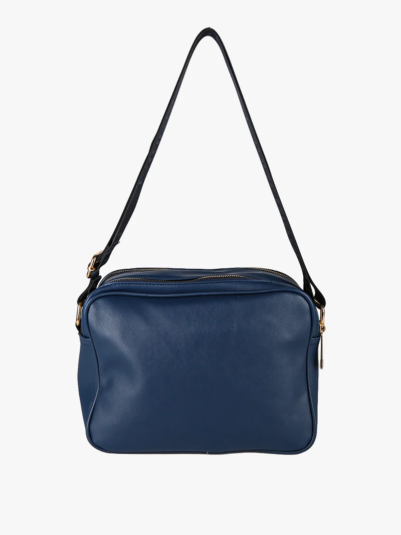 Borsa a tracolla da donna con dettaglio di strass - blu