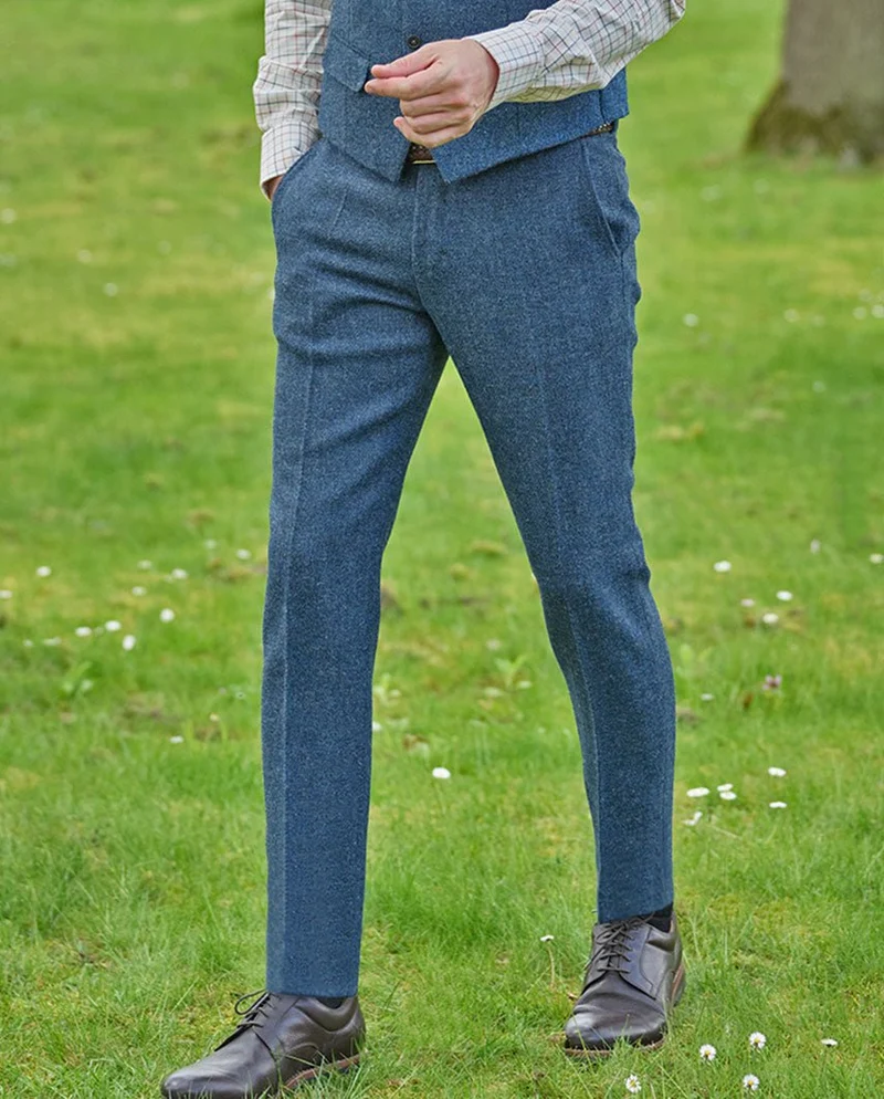 Harris Tweed Hose "Mr. Miller" in blue shadow