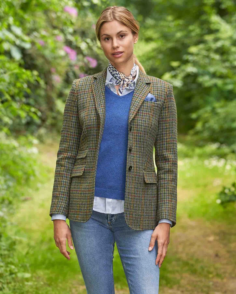 Harris Tweed Blazer "Carola" in Green Castle