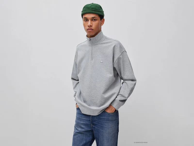 Sweatshirt mit halbem Reißverschluss