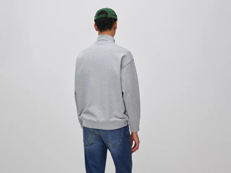 Sweatshirt mit halbem Reißverschluss