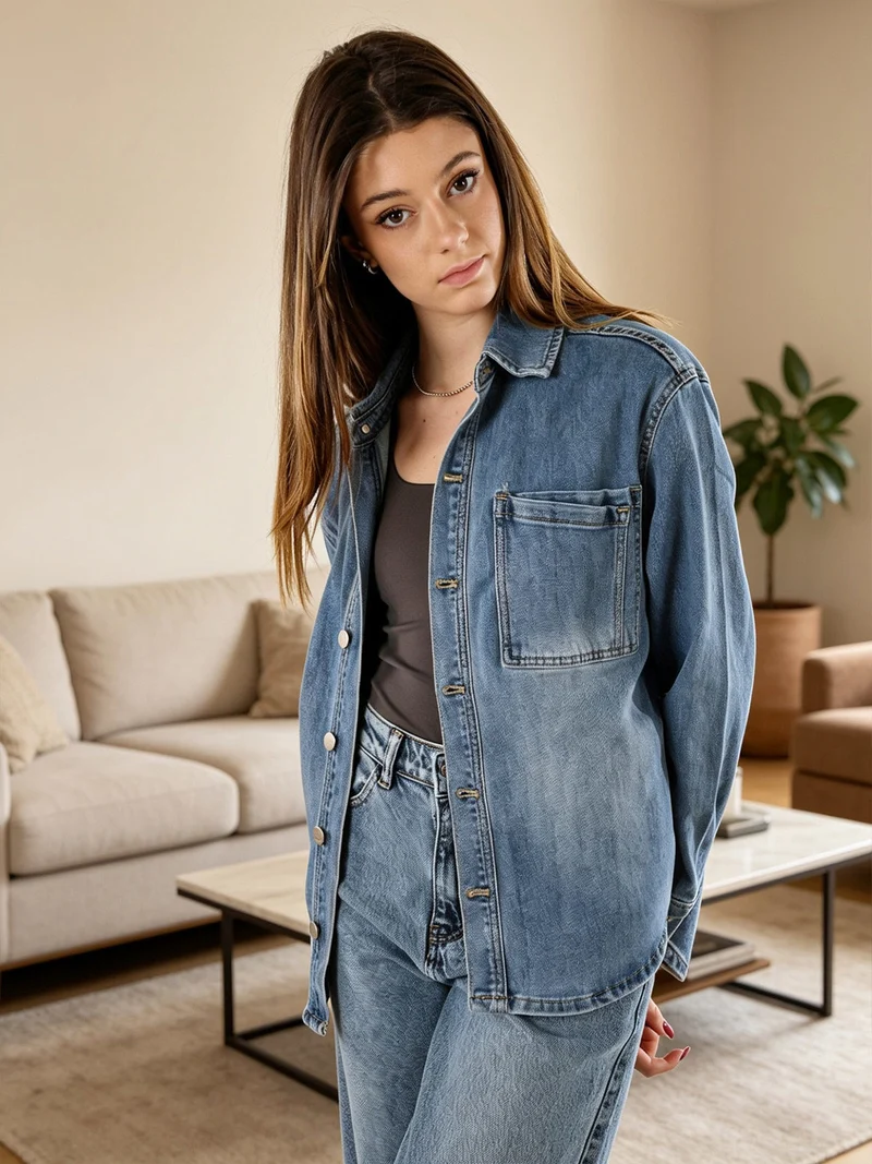Giacca donna in jeans oversize - jeans
