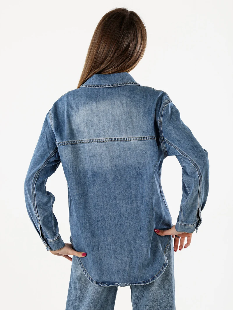 Giacca donna in jeans oversize - jeans