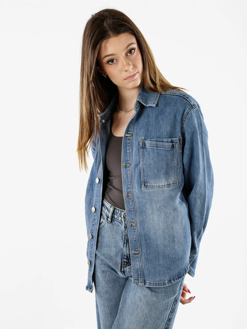 Giacca donna in jeans oversize - jeans