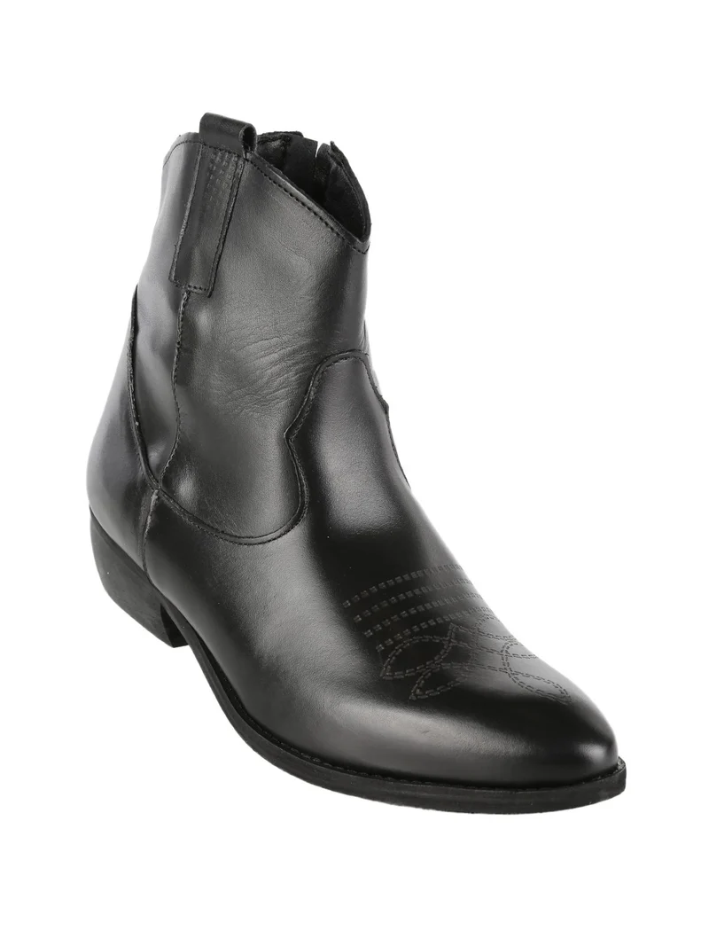 Stivaletti texani in pelle donna - nero