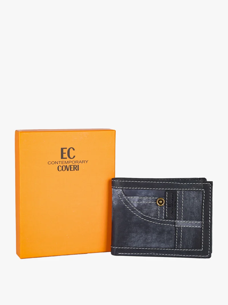 Portafoglio in pelle da uomo sportivo - jeans