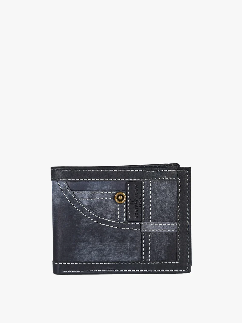 Portafoglio in pelle da uomo sportivo - jeans