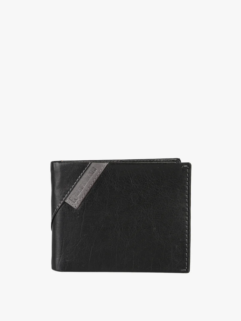Portafoglio in pelle da uomo - nero