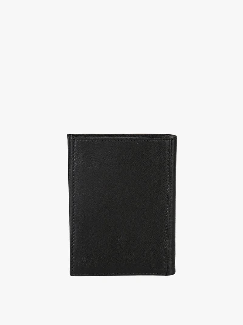 Portafoglio in pelle da uomo a libro - nero