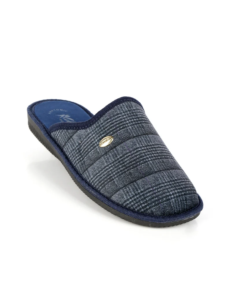 Pantofole uomo in tessuto - blu