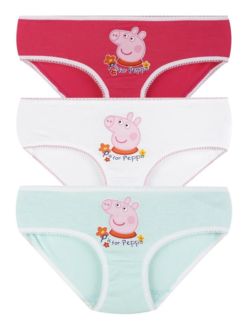 Tris slip bambina in cotone - assortito