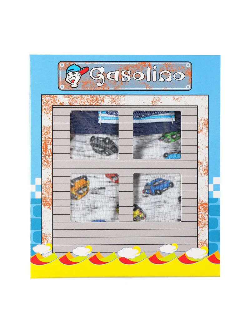 Slip in cotone da bambino con stampe - jeans