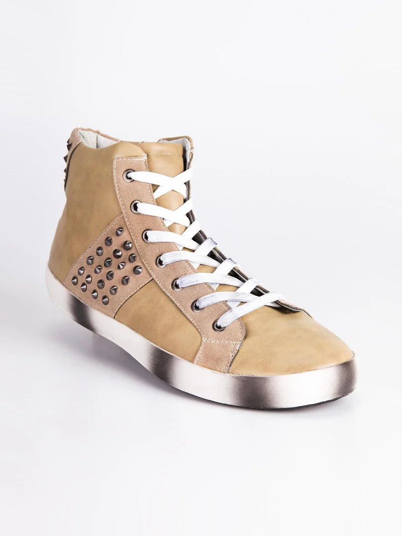 Sneakers basse stringate - beige