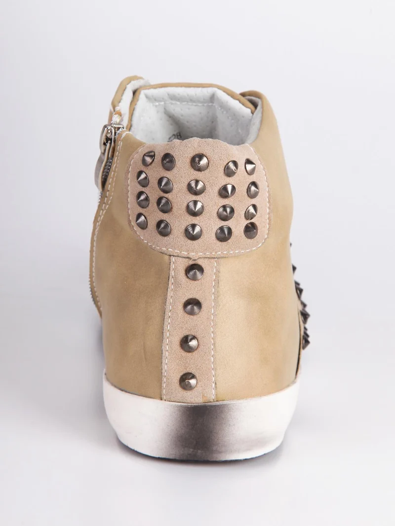 Sneakers basse stringate - beige