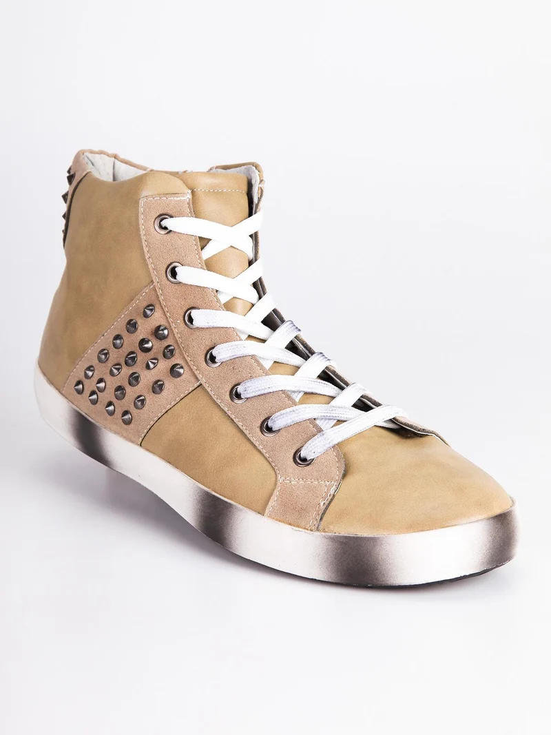 Sneakers basse stringate - beige