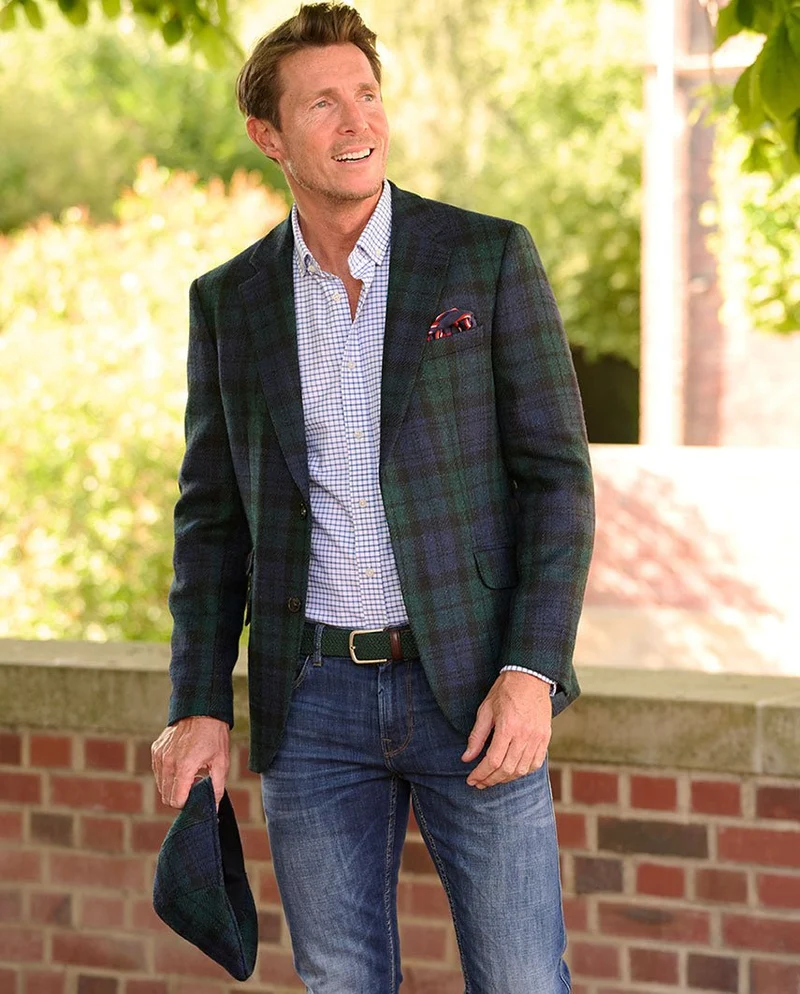 Harris Tweed Sakko "London" in Blackwatch