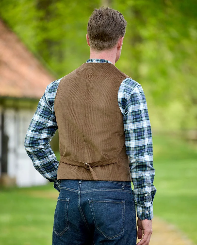 Herren Cord Weste "Wales" in mud