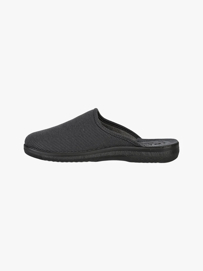 Pantofole uomo in tessuto a coste - grigio scuro