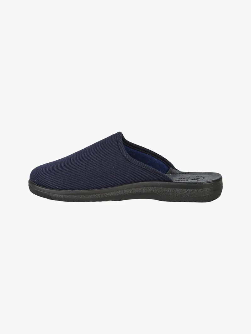 Pantofole uomo in tessuto a coste - blu scuro