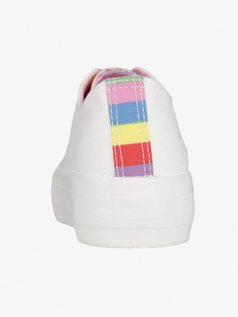 Sneakers da bambina con zeppa - bianco