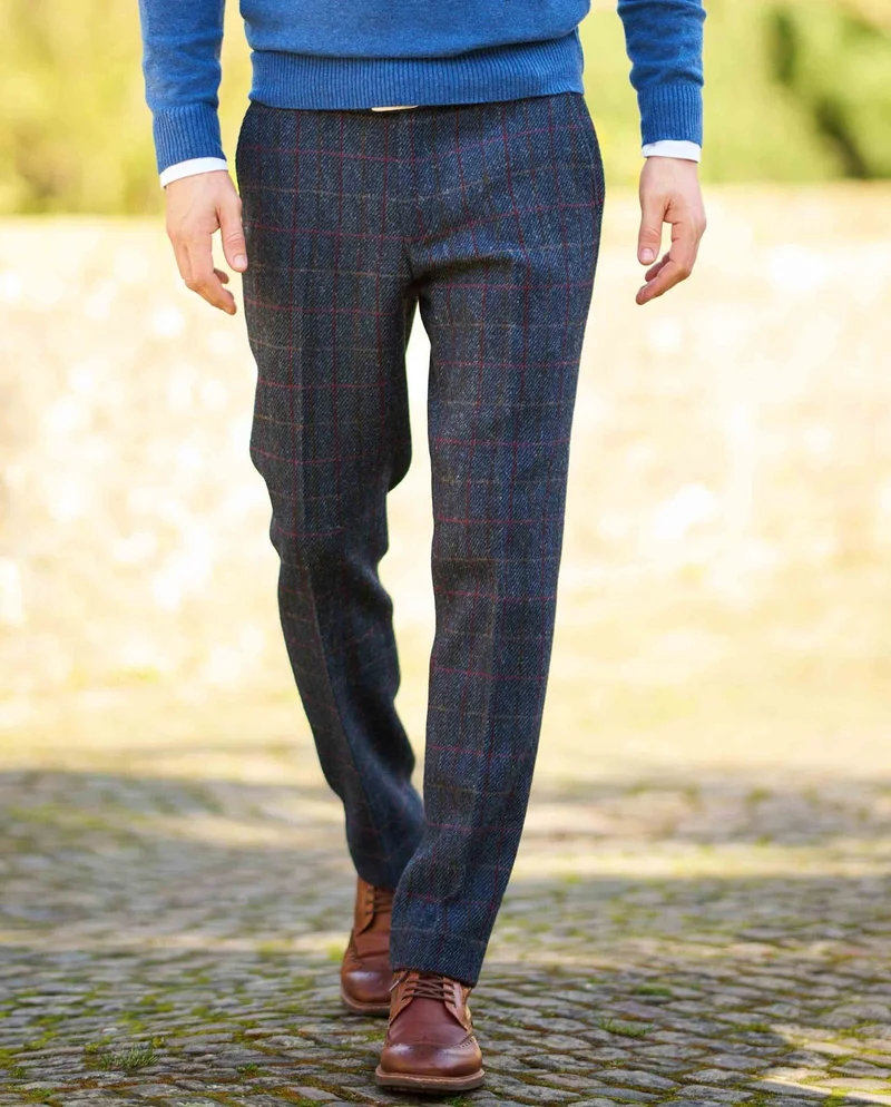 Harris Tweed Hose "Mr. Miller" in scottish blue