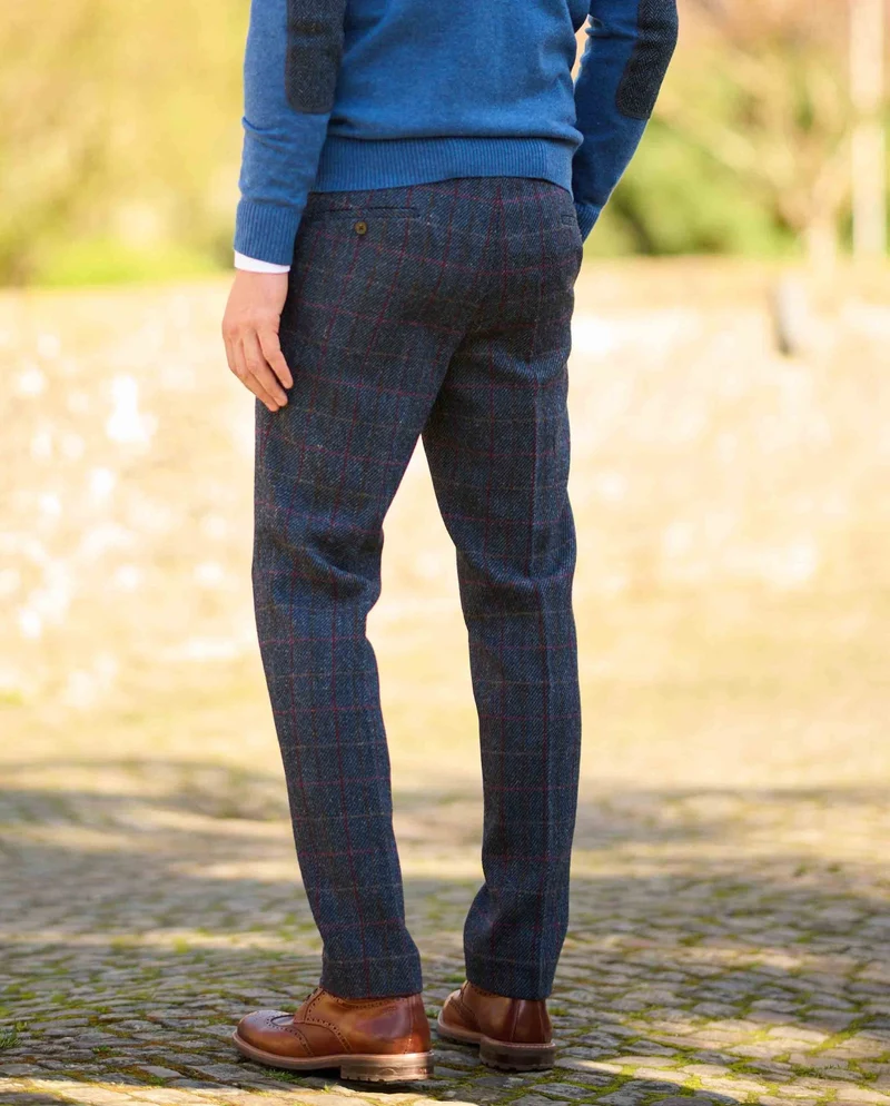 Harris Tweed Hose "Mr. Miller" in scottish blue