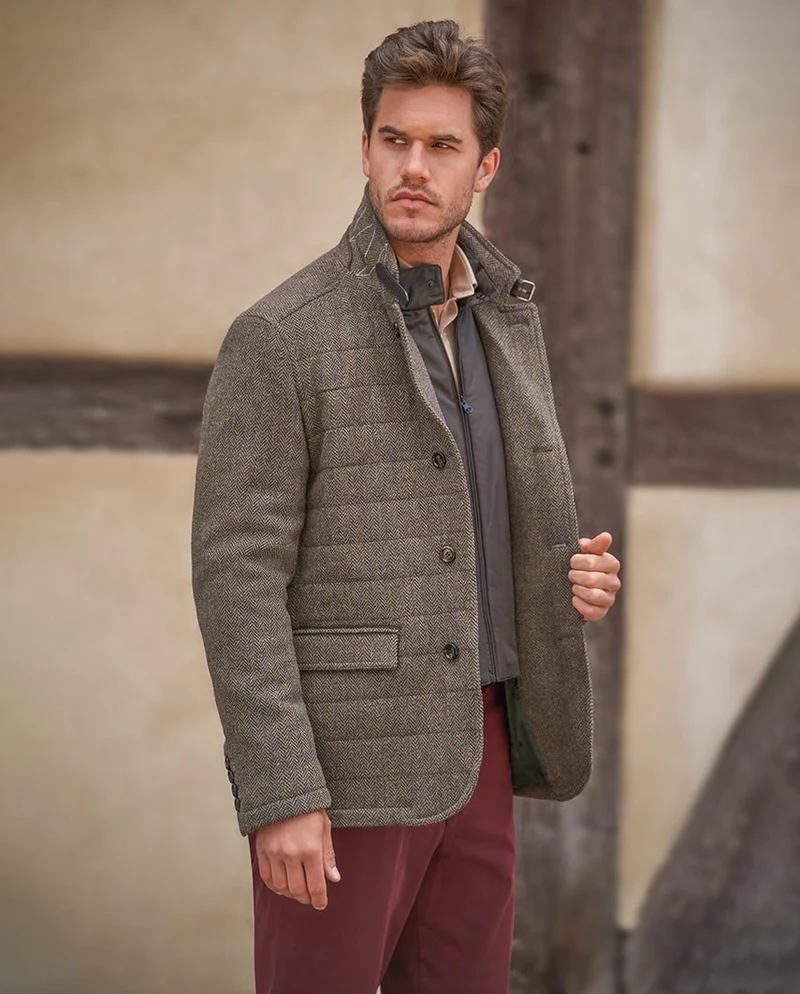 Herren Tweed Jacke "Austria" Jacke in green Hill Tweed