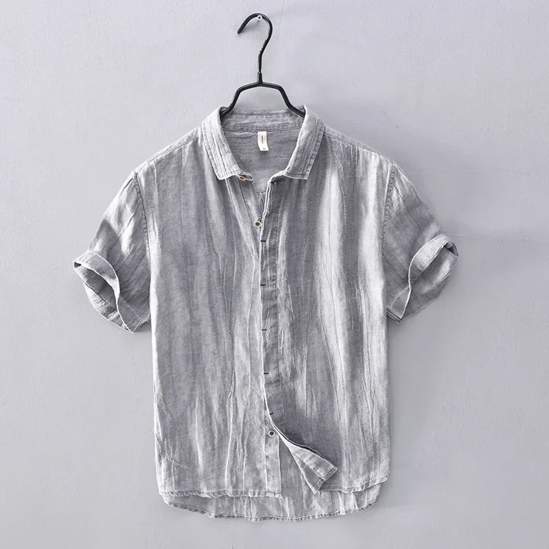 Elegant Japanese Style Linen Shirt