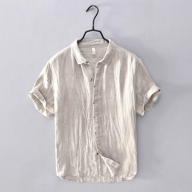 Elegant Japanese Style Linen Shirt