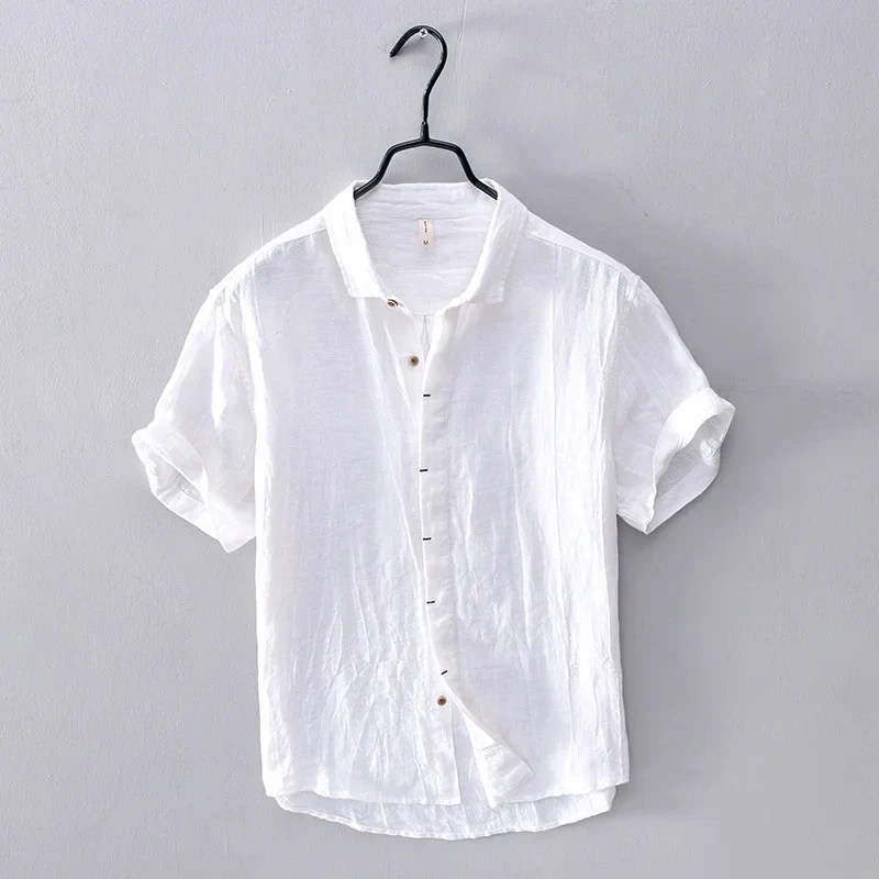 Elegant Japanese Style Linen Shirt