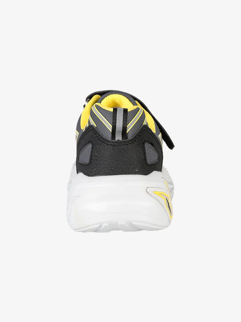 Sneakers da ragazzo con luci e cinturino a strappo - grigio