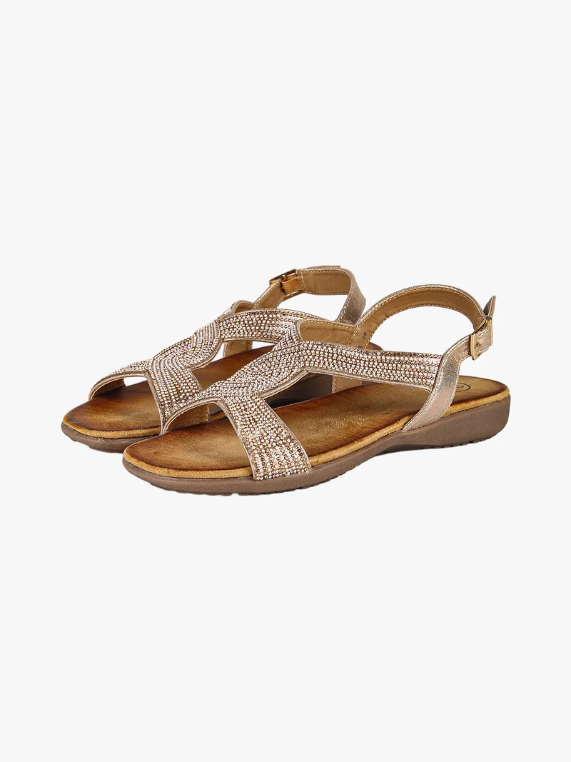 Sandali donna gioiello - champagne
