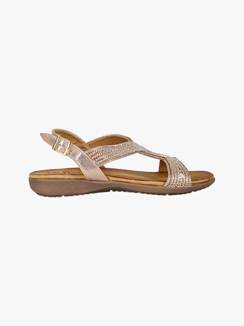 Sandali donna gioiello - champagne