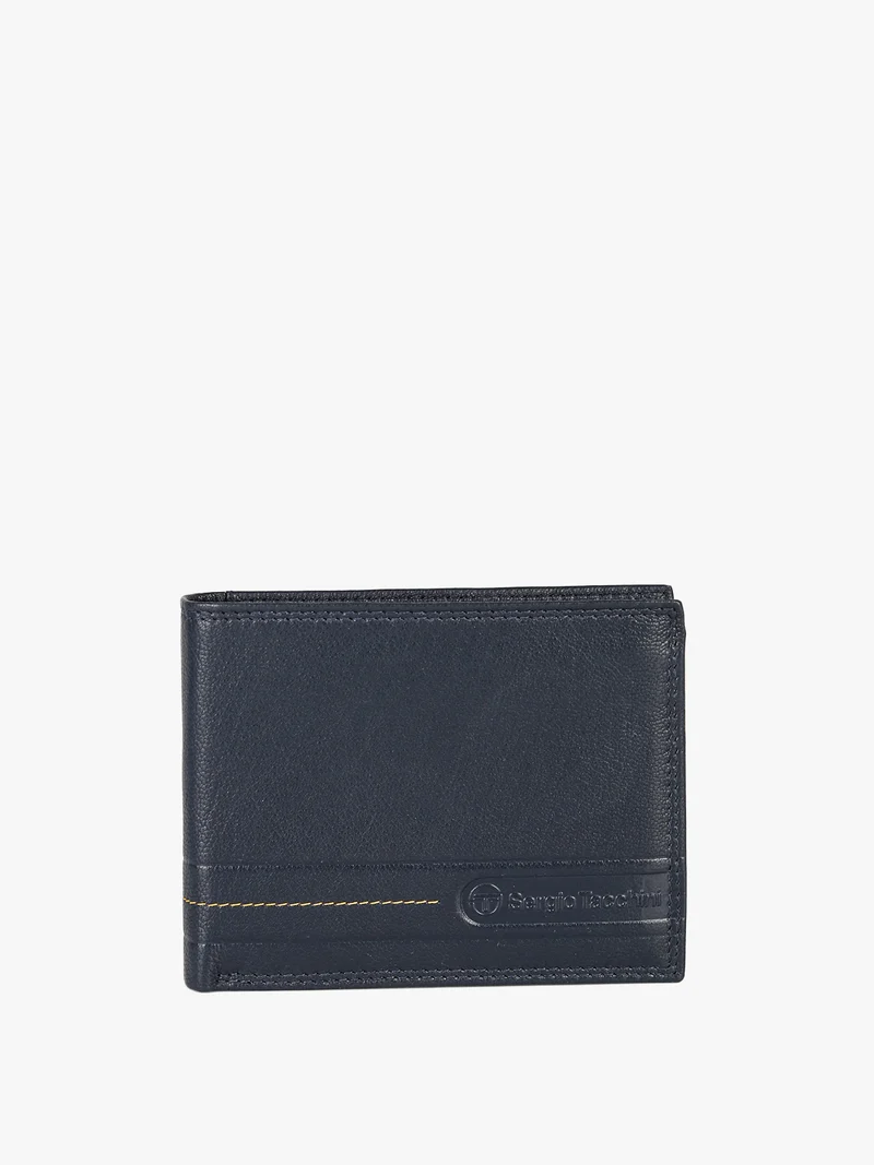 Portafoglio in pelle da uomo - blu scuro
