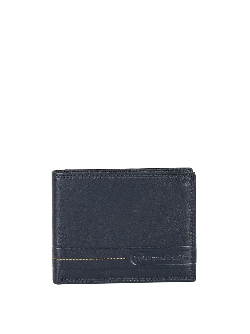 Portafoglio in pelle da uomo - blu scuro
