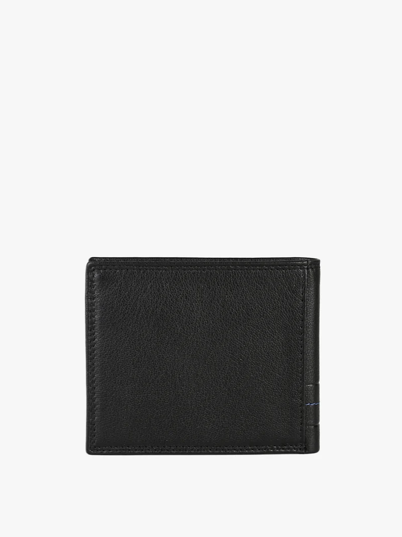 Portafoglio in pelle mini da uomo - nero
