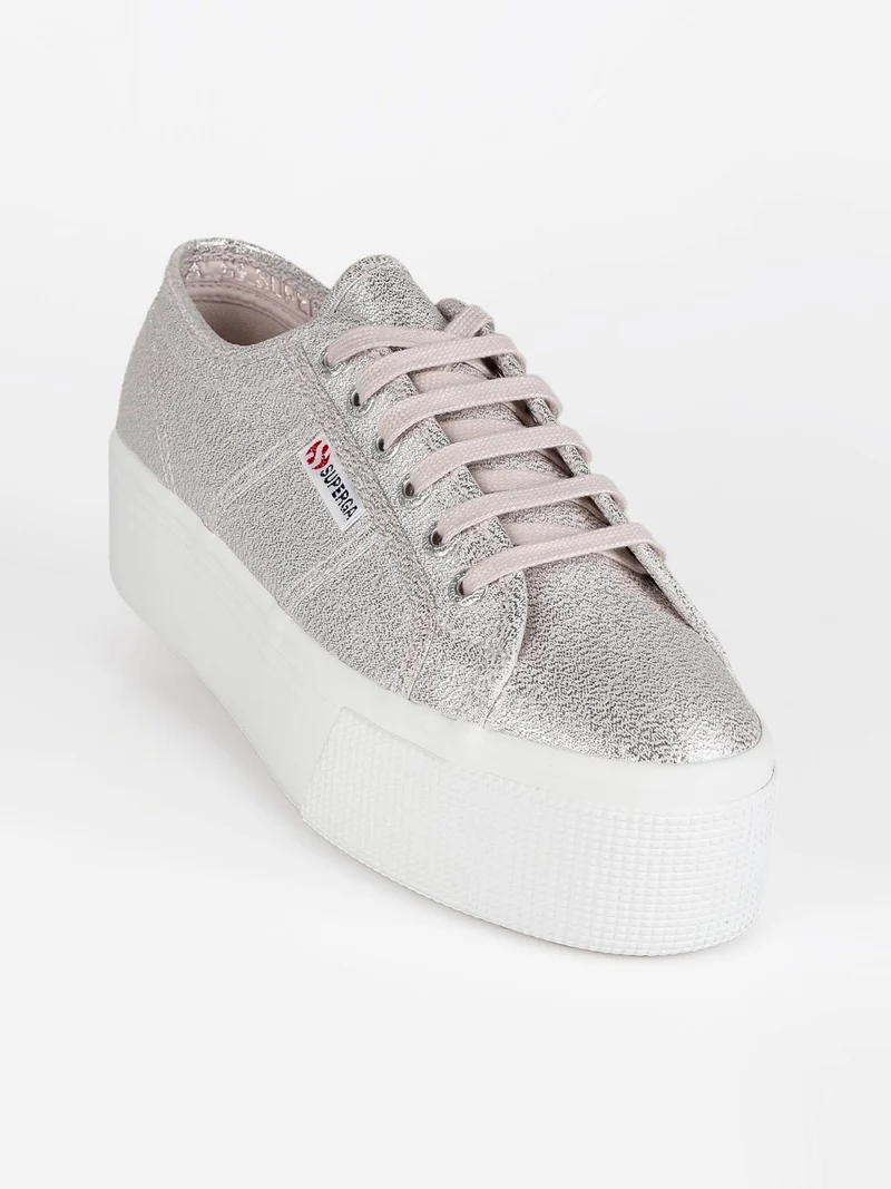 Scarpe in tela donna con platform 2790 LAME - lilla