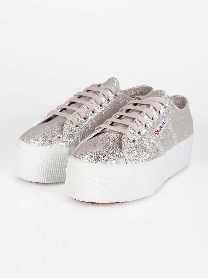 Scarpe in tela donna con platform 2790 LAME - lilla