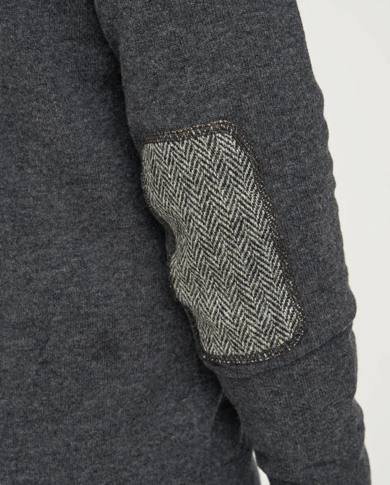 Herren Merino-Strickjacke "The Cardigan" in charcoal