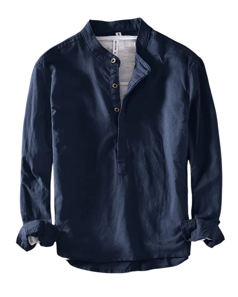 Elegant Japanese Style Linen Shirt
