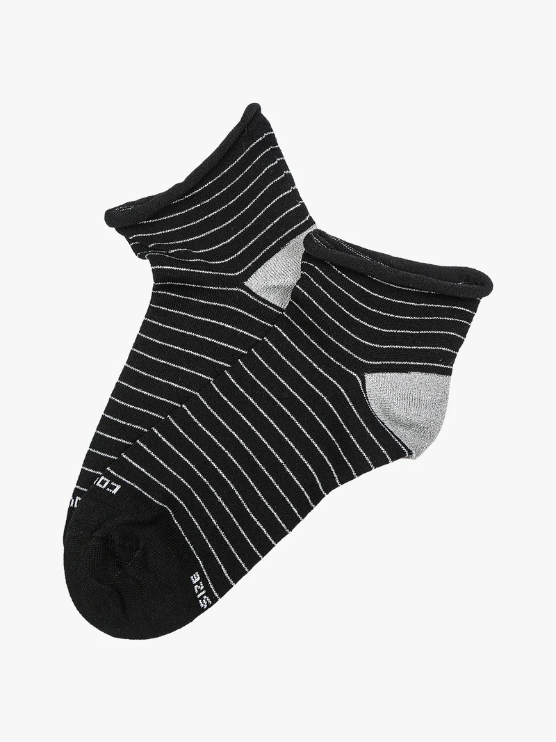 Calze corte da donna in cotone mercerizzato - nero