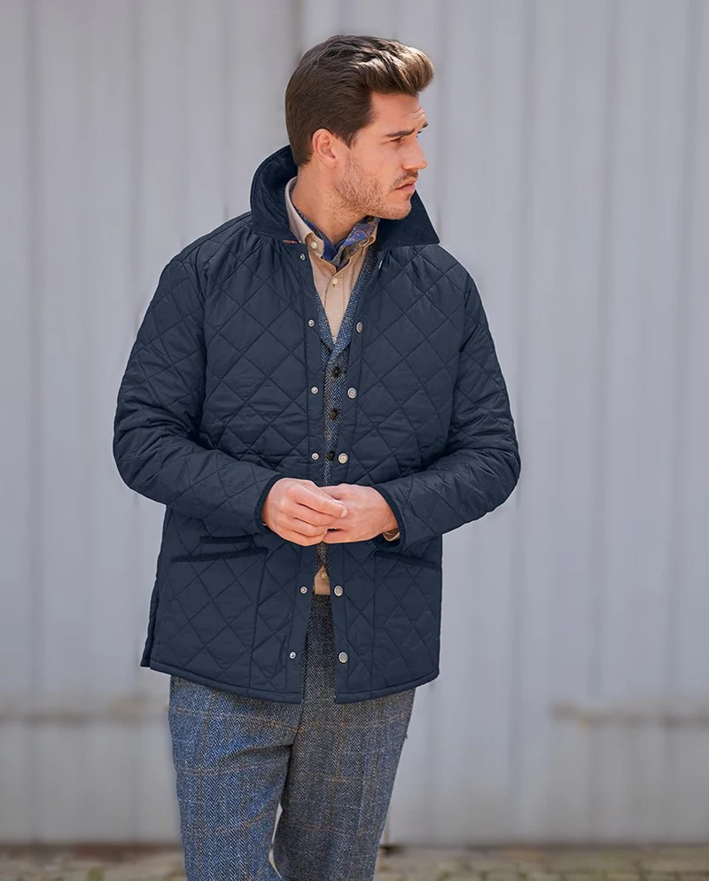 Herren Steppjacke "York" in navy