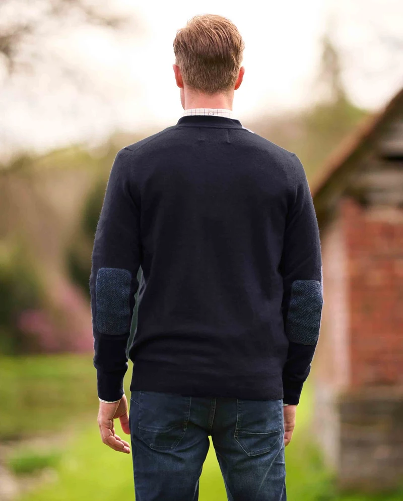 Herren Merino-Strickjacke "The Cardigan" in navy