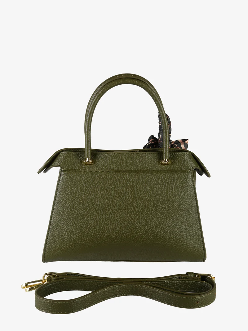Borsa donna mini tote con doppi manici - militare