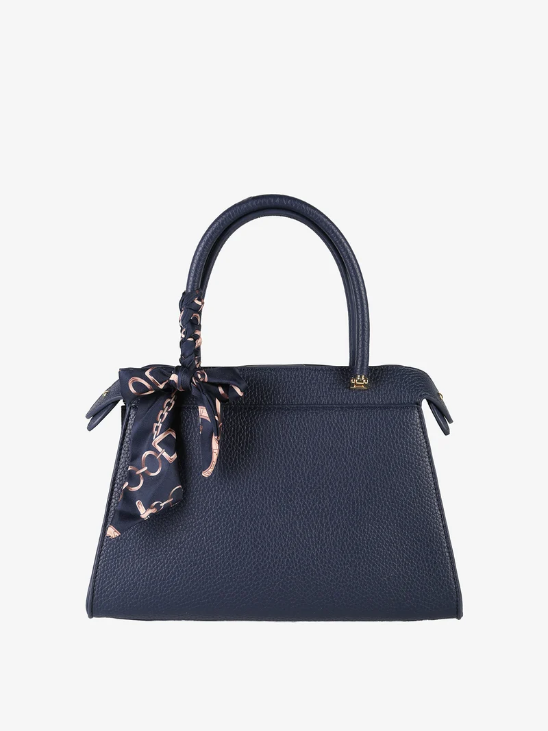 Borsa donna mini tote con doppi manici - blu scuro