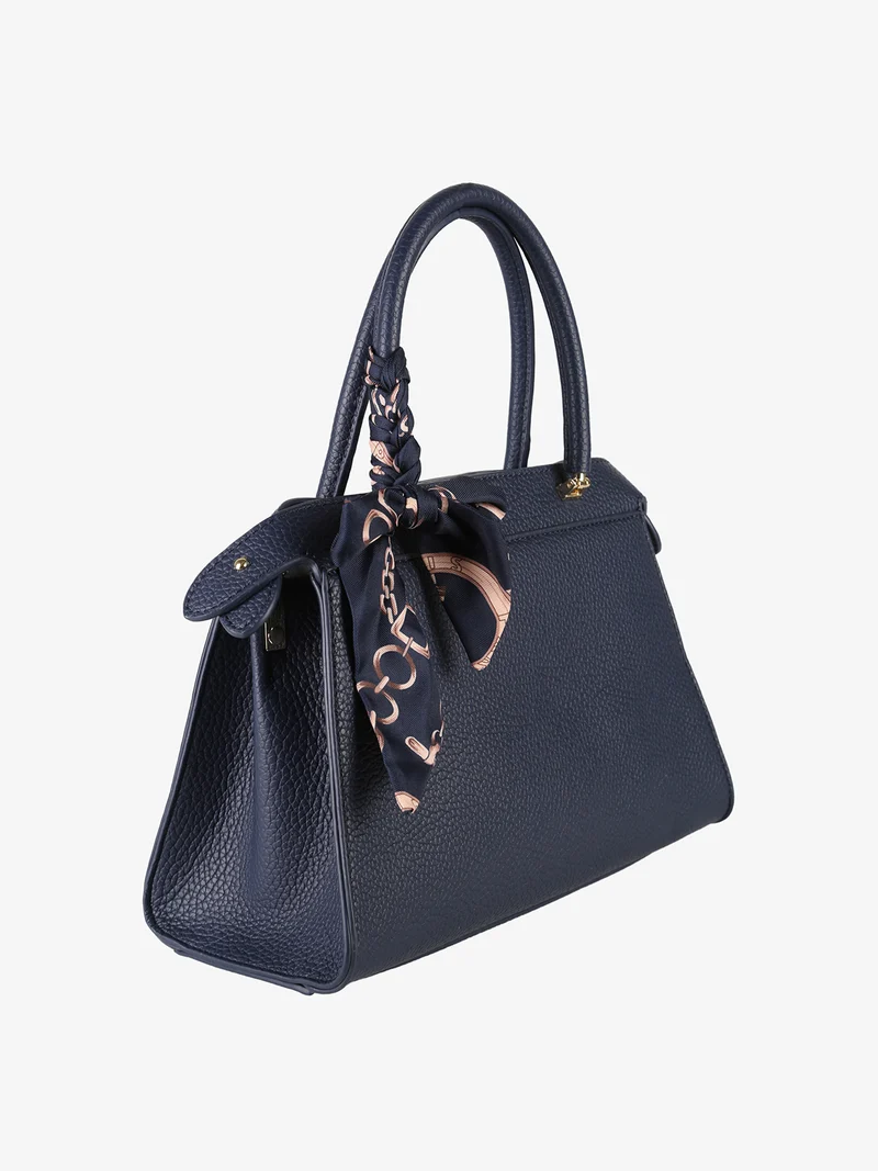 Borsa donna mini tote con doppi manici - blu scuro