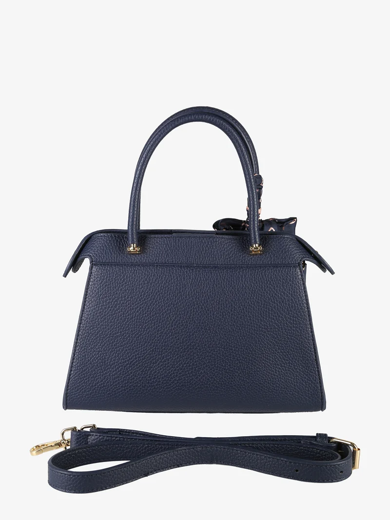 Borsa donna mini tote con doppi manici - blu scuro