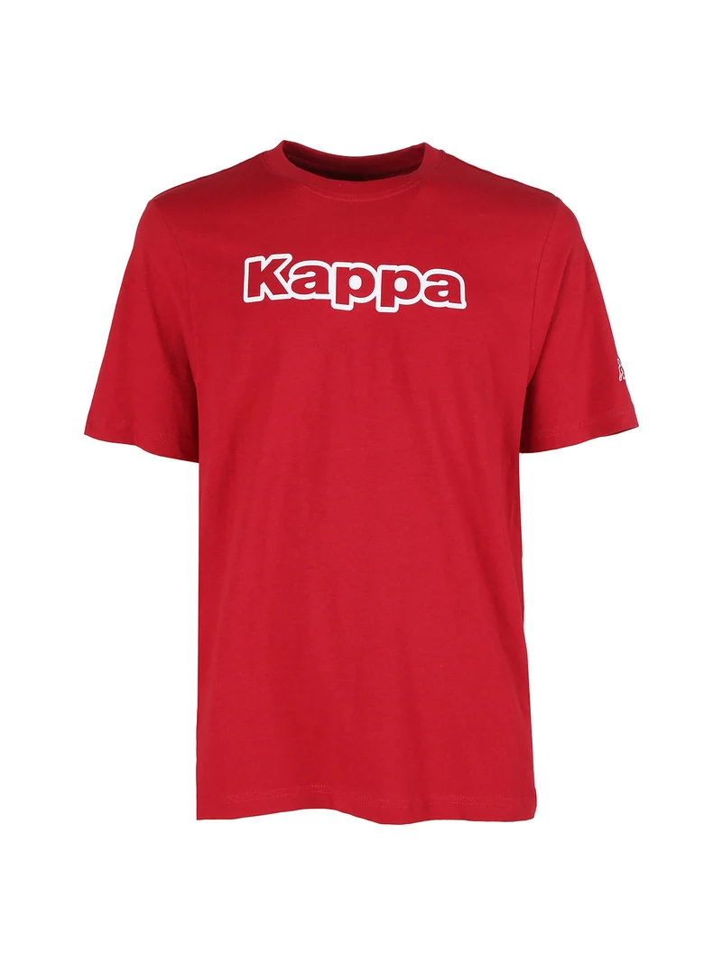 T-shirt da uomo in cotone con stampa scritta - rosso