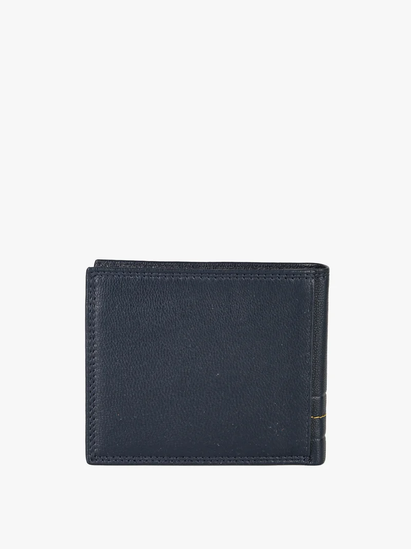 Portafoglio in pelle mini da uomo - blu scuro