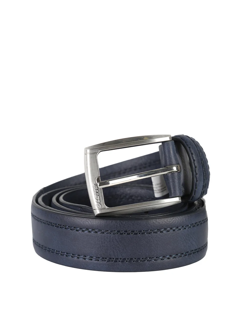 Cintura da uomo sportiva con impunture - blu scuro